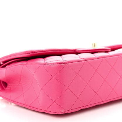 Chanel Lambskin Quilted Medium Double Flap Pink 9 of 15