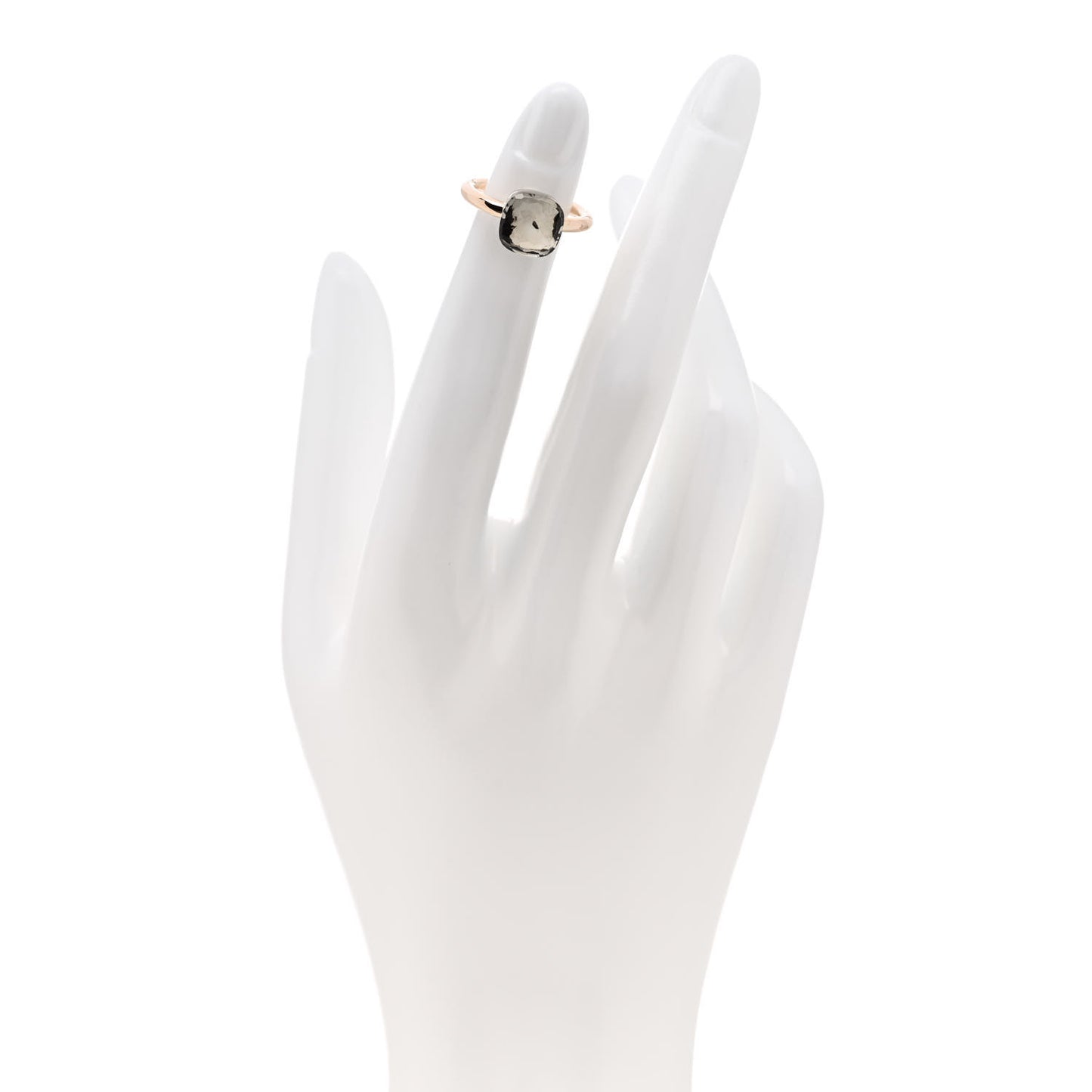 18K Rose Gold White Topaz Nudo Ring 49 4.75