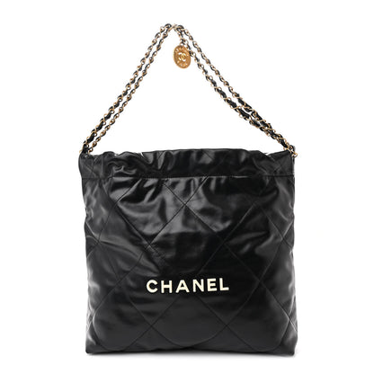 Chanel Calfskin Quilted Small Chanel 22 Black 1 of 10