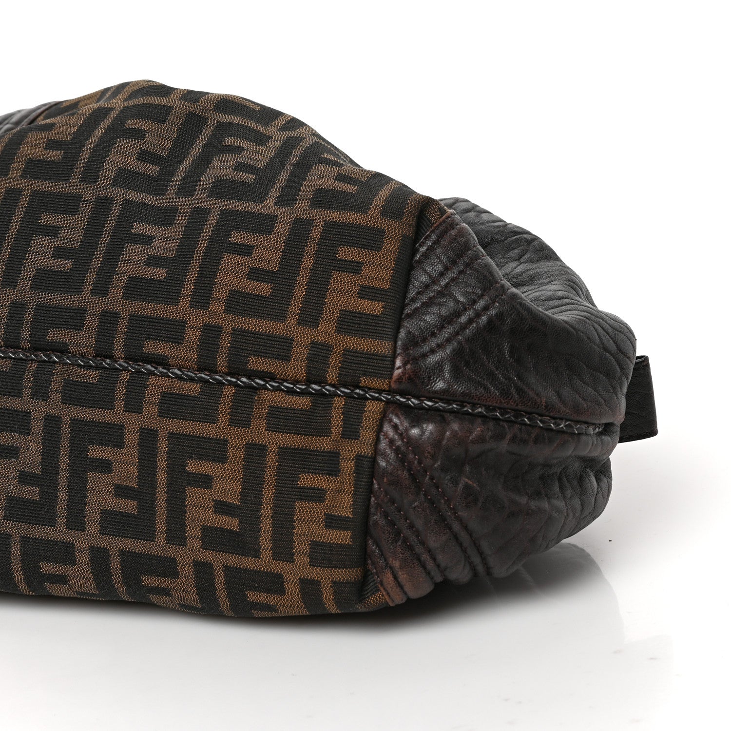 Fendi Zucca Nappa Nuvolata Vitello Tortuga Spy Bowler Tobacco Moro 9 of 9
