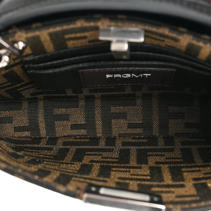 Fendi X FRGMT X POKEMON Fabric Jacquard FF 1974 Pokemon Inlay Peekaboo I See U X Cross Satchel Tobacco Moro Multicolor Black 5 of 10