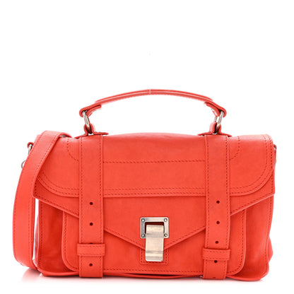 Proenza Schouler Lambskin Tiny PS1 Satchel Orange Pepper 1 of 9