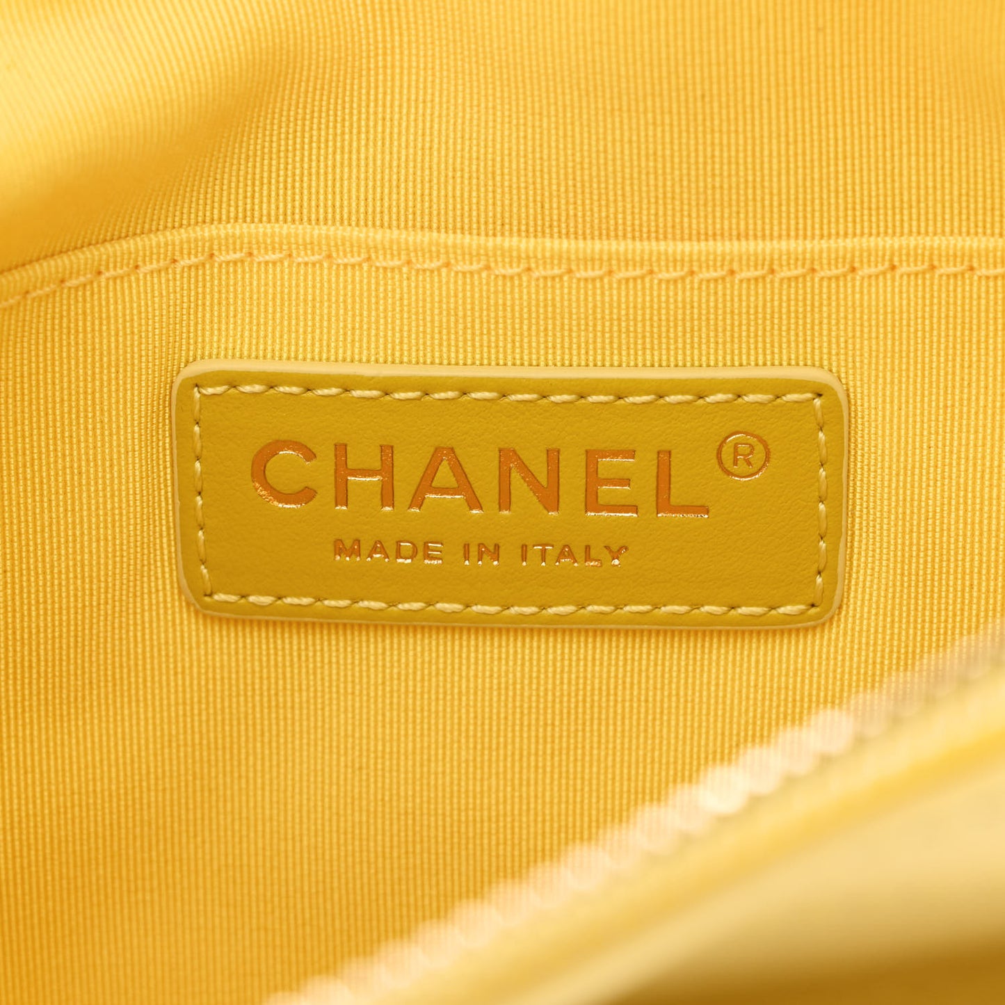 Crumpled Glazed Lambskin Quilted Waist Bag Fanny Pack Yellow