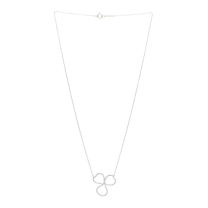 Tiffany Platinum Diamond Large Paper Flowers Pendant Necklace 3 of 6