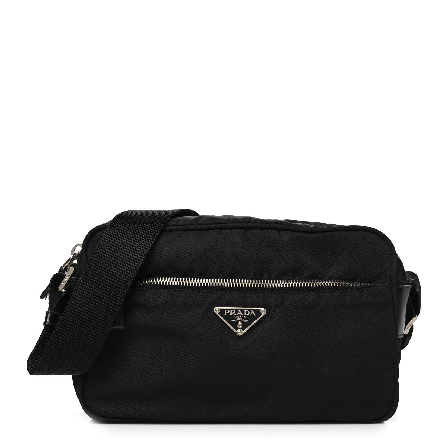 Prada Nylon Tessuto Messenger Bag Black 1 of 10