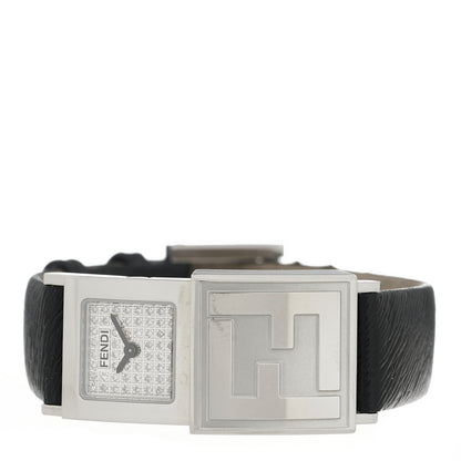 Fendi Stainless Steel Calfskin 20mm 5500L Quartz Watch Black 3 of 5