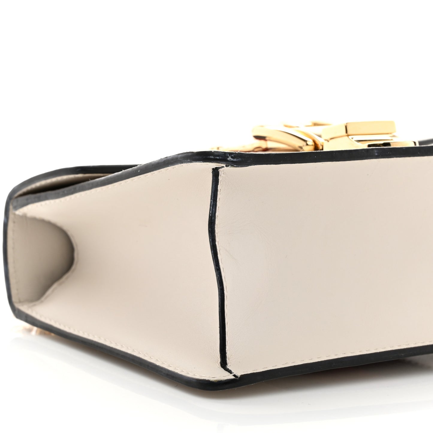 Calfskin Mini Sylvie Chain Shoulder Bag White