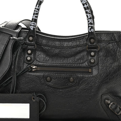 Balenciaga Agneau Classic Hardware Graffiti Handles S City Black 10 of 10