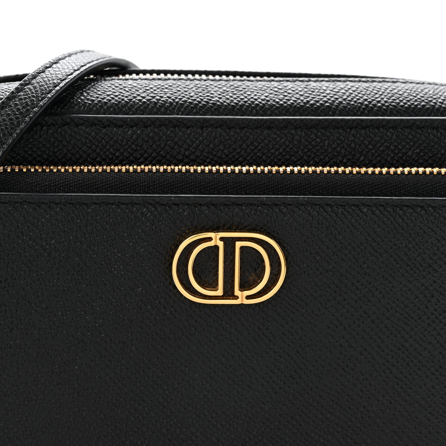 Christian Dior Grained Calfskin Caro Double Pouch Black 8 of 10