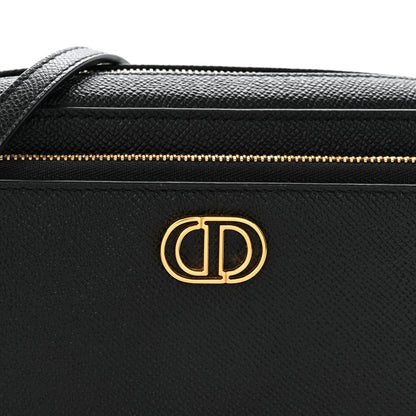Christian Dior Grained Calfskin Caro Double Pouch Black 8 of 10