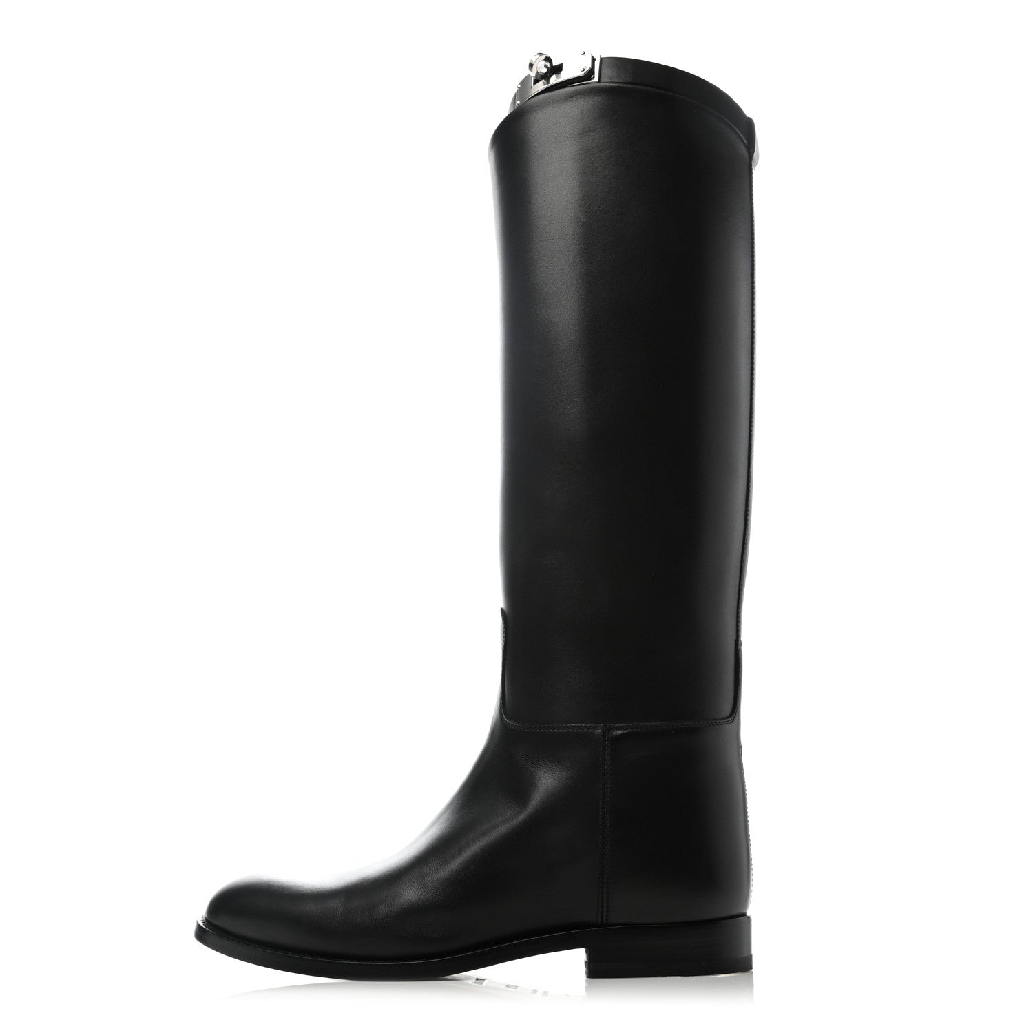 Hermes Box Kelly Jumping Boots 37.5 Black 1 of 6
