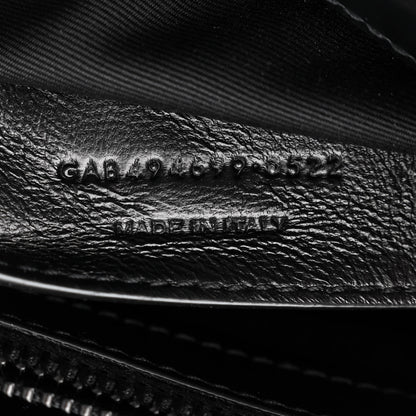 Saint Laurent Calfskin Y Quilted Monogram Monochrome Small Loulou Chain Satchel Black 7 of 10