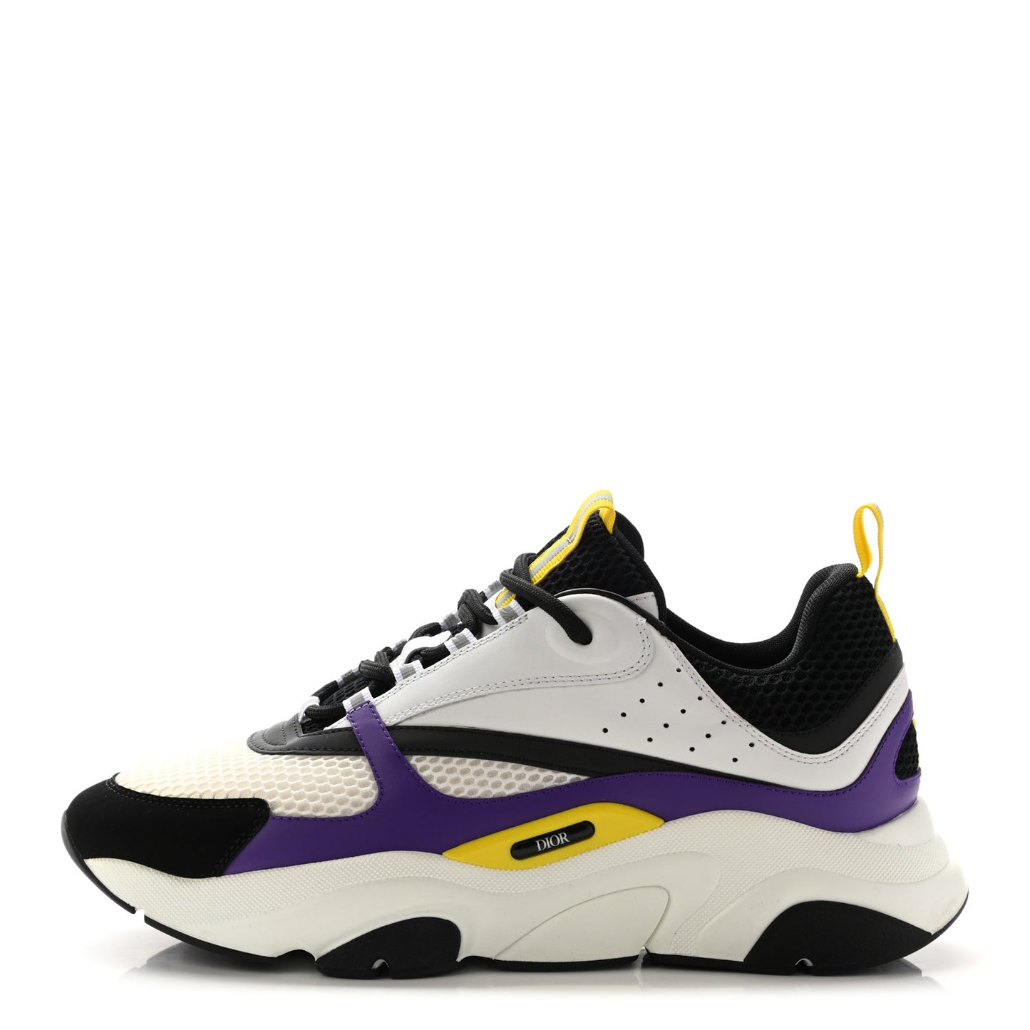 Technical Mesh Calfskin Mens B22 Sneakers 45 Violet White