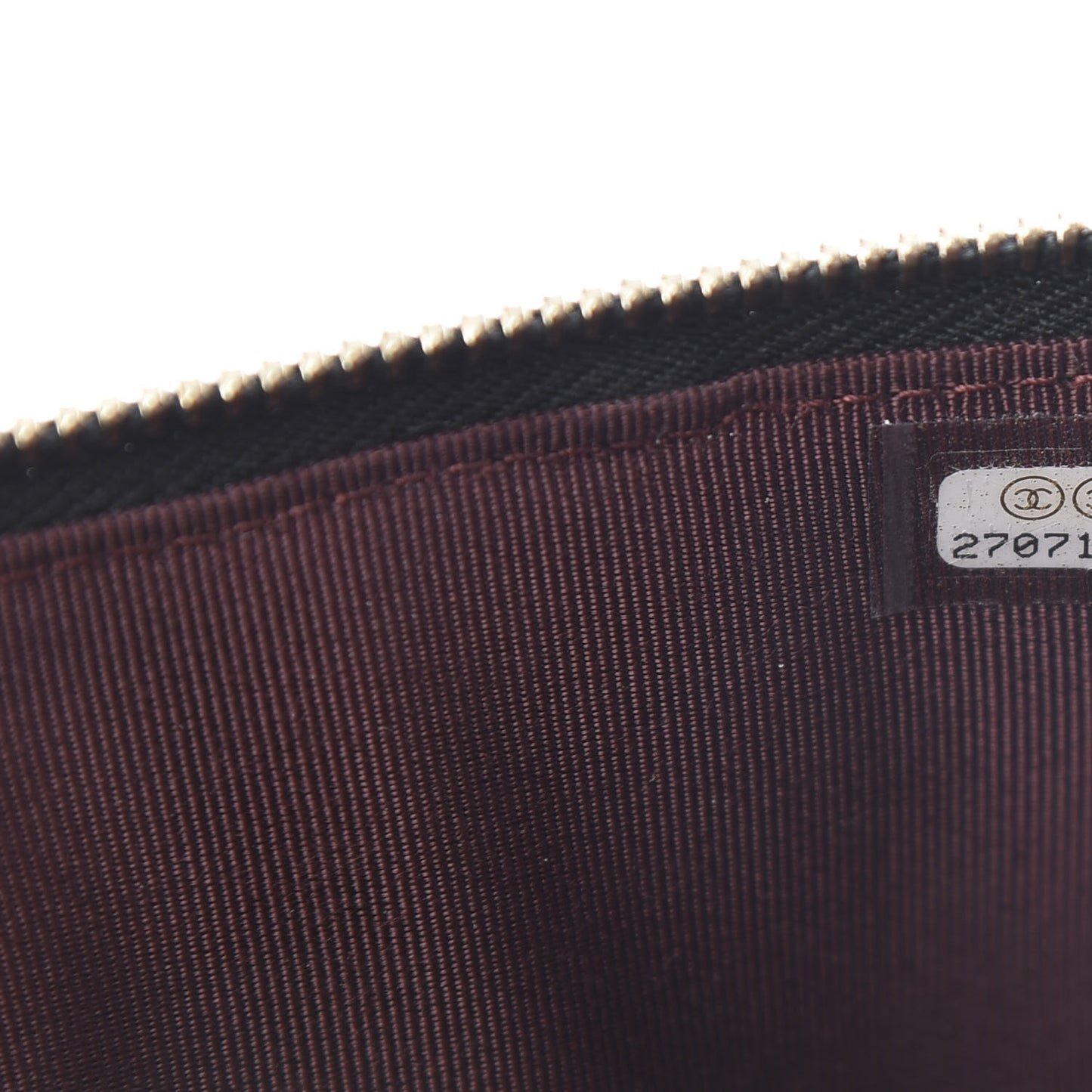 Caviar Quilted Classic Flat Wallet Pouch Black