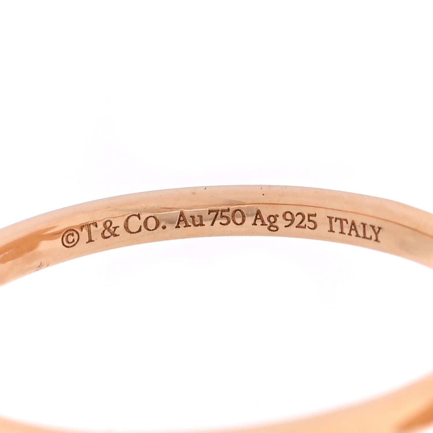 Tiffany 18K Rose Gold Sterling Silver Return to Tiffany Love Bugs Butterfly Ring 52 6 4 of 5