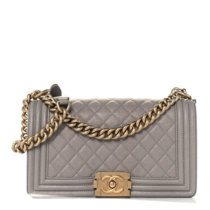 Chanel Caviar Quilted Medium Boy Flap Grey 1 of 10