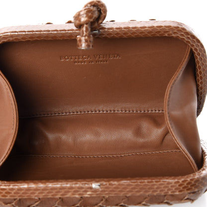 Bottega Veneta Ayers Grained Calfskin Intrecciato Knot Clutch Brown 8 of 11