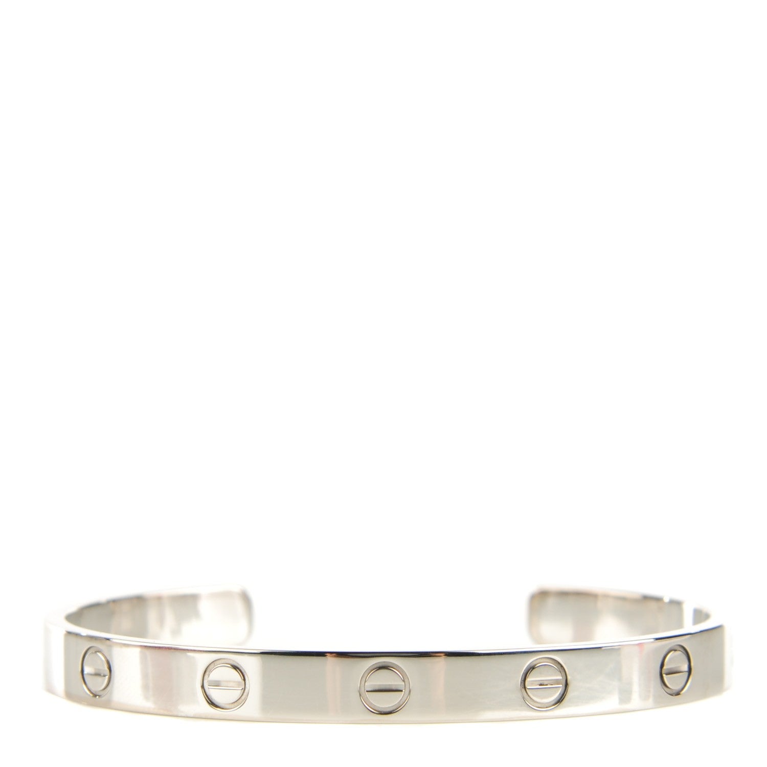 Cartier 18K White Gold LOVE Cuff Bracelet 17 1 of 5