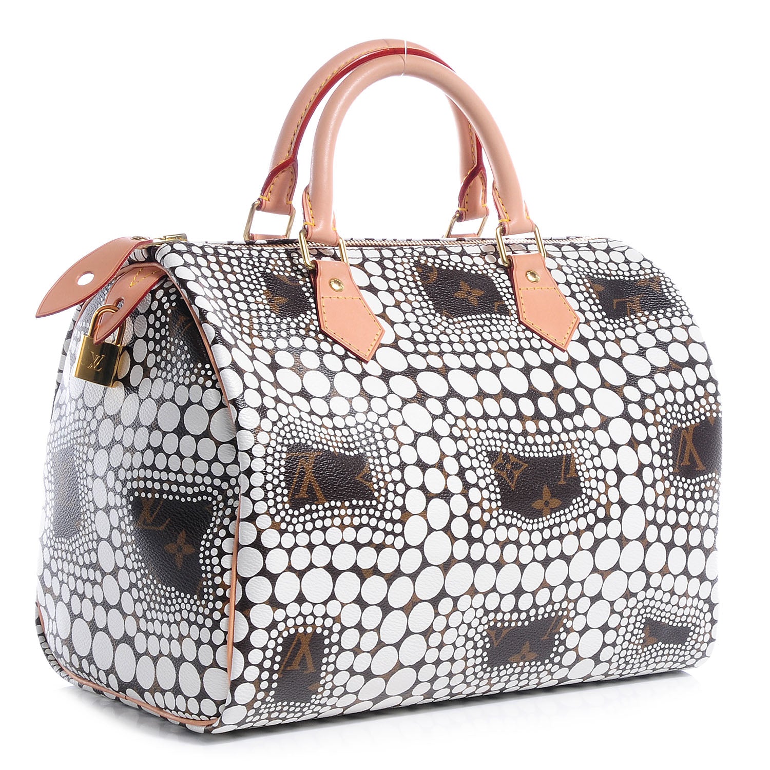 Louis Vuitton Monogram Kusama Town Speedy 30 White 3 of 8