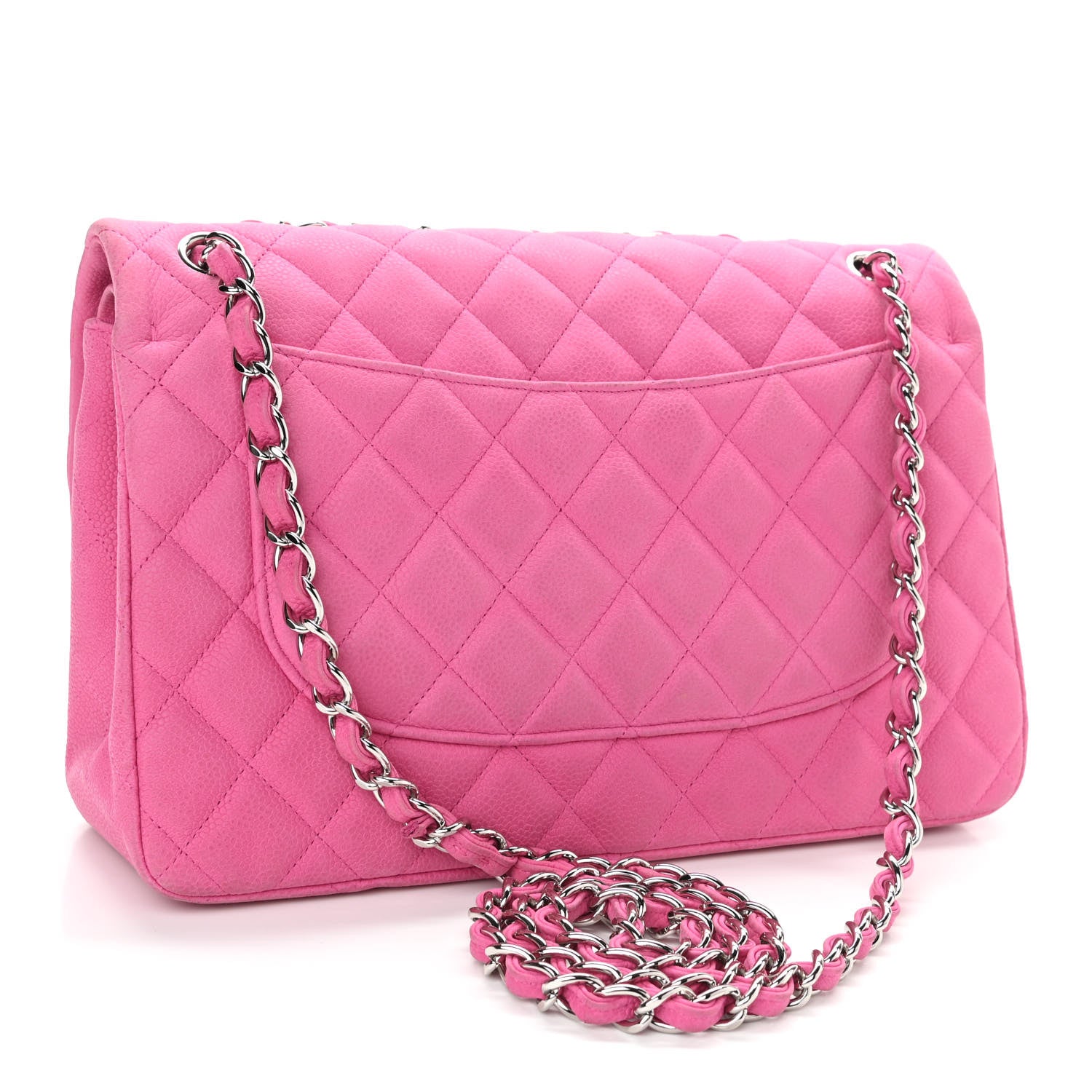 Chanel Iridescent Caviar Quilted Jumbo Double Flap Pink 3 of 14