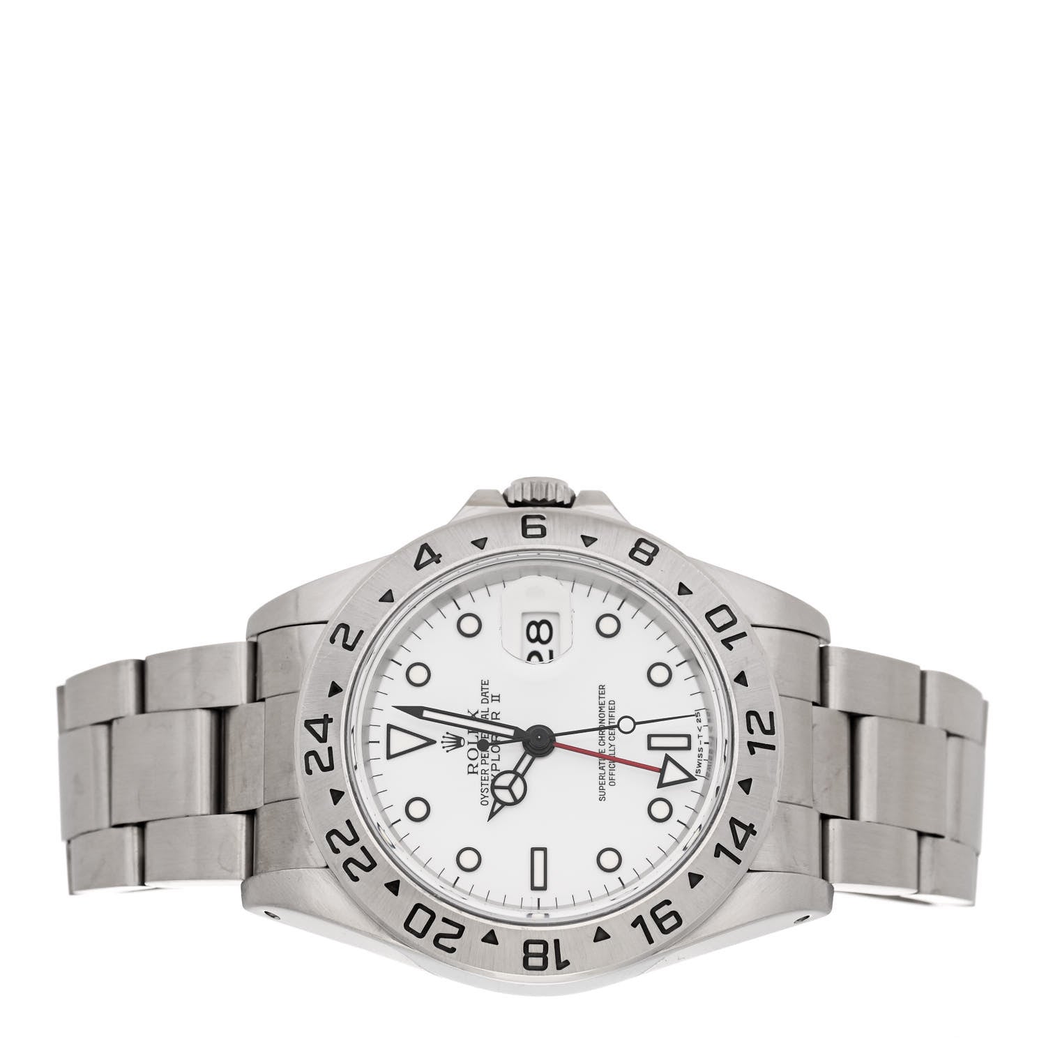 Rolex Stainless Steel 40mm Oyster Perpetual Date Explorer II Watch White 16570 2 of 5