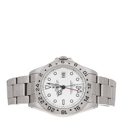 Rolex Stainless Steel 40mm Oyster Perpetual Date Explorer II Watch White 16570 2 of 5