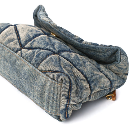Saint Laurent Denim Quilted Toy Loulou Puffer Monogram Chain Satchel Blue Cinnamon 11 of 11