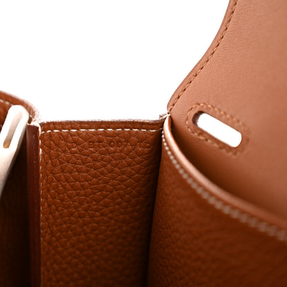 Hermes Taurillon Clemence Halzan 31 Gold 13 of 23