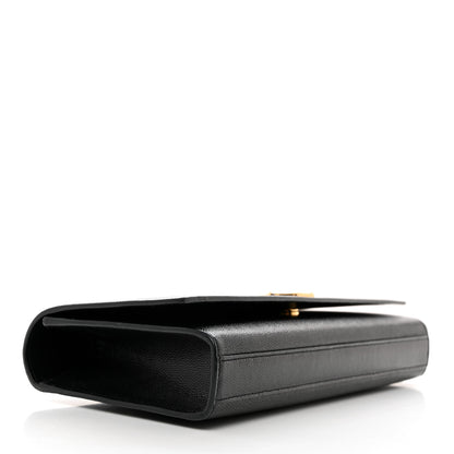 Saint Laurent Grain De Poudre Monogram Cassandre Clutch Black 4 of 9