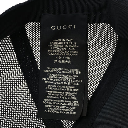 Gucci Grained Calfskin Logo Baseball Hat M Black 8 of 8