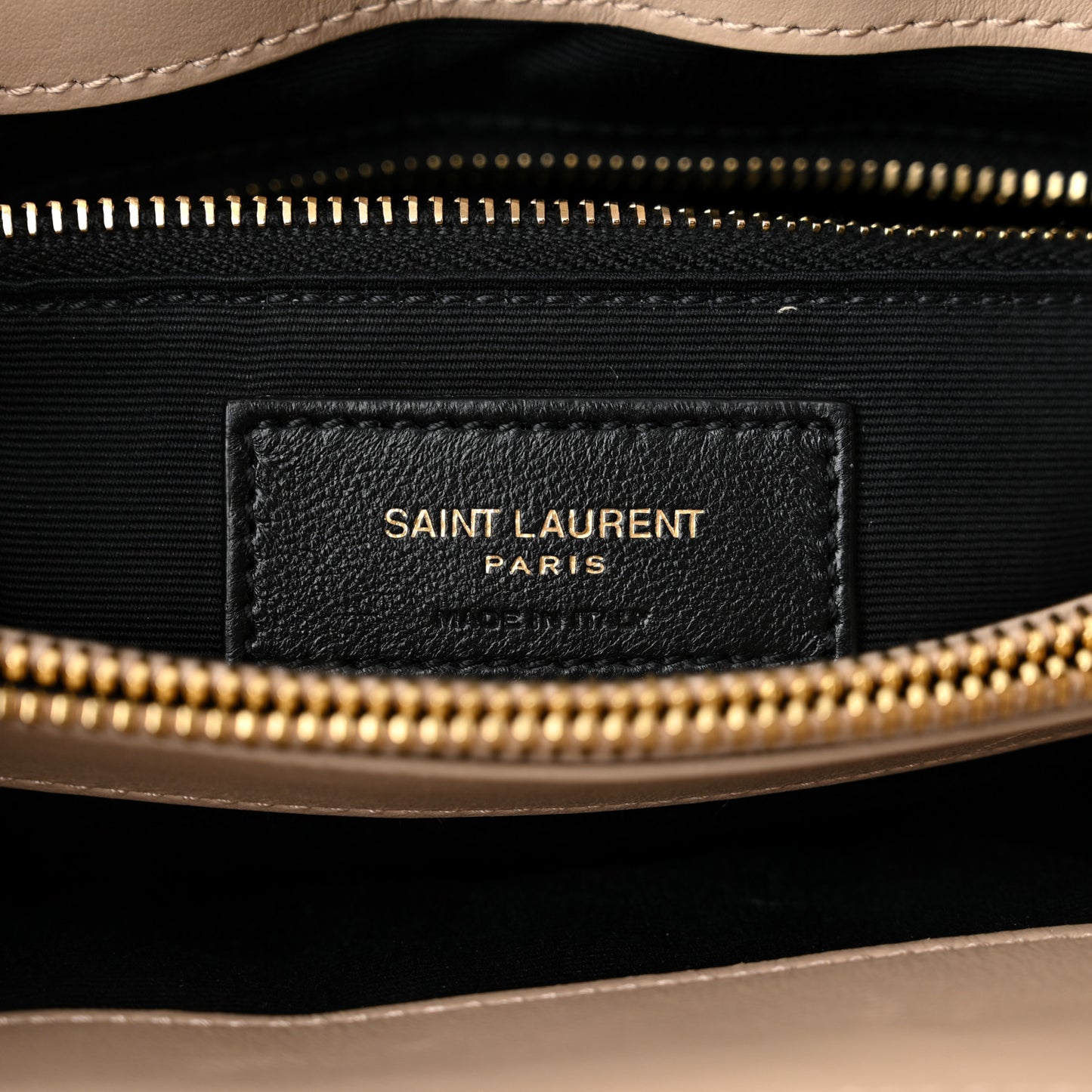Calfskin Y Quilted Monogram Medium Loulou Chain Satchel Dark Beige