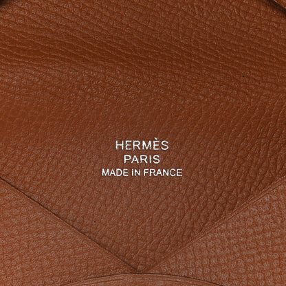 Hermes Epsom Calvi Card Case Gold 6 of 8