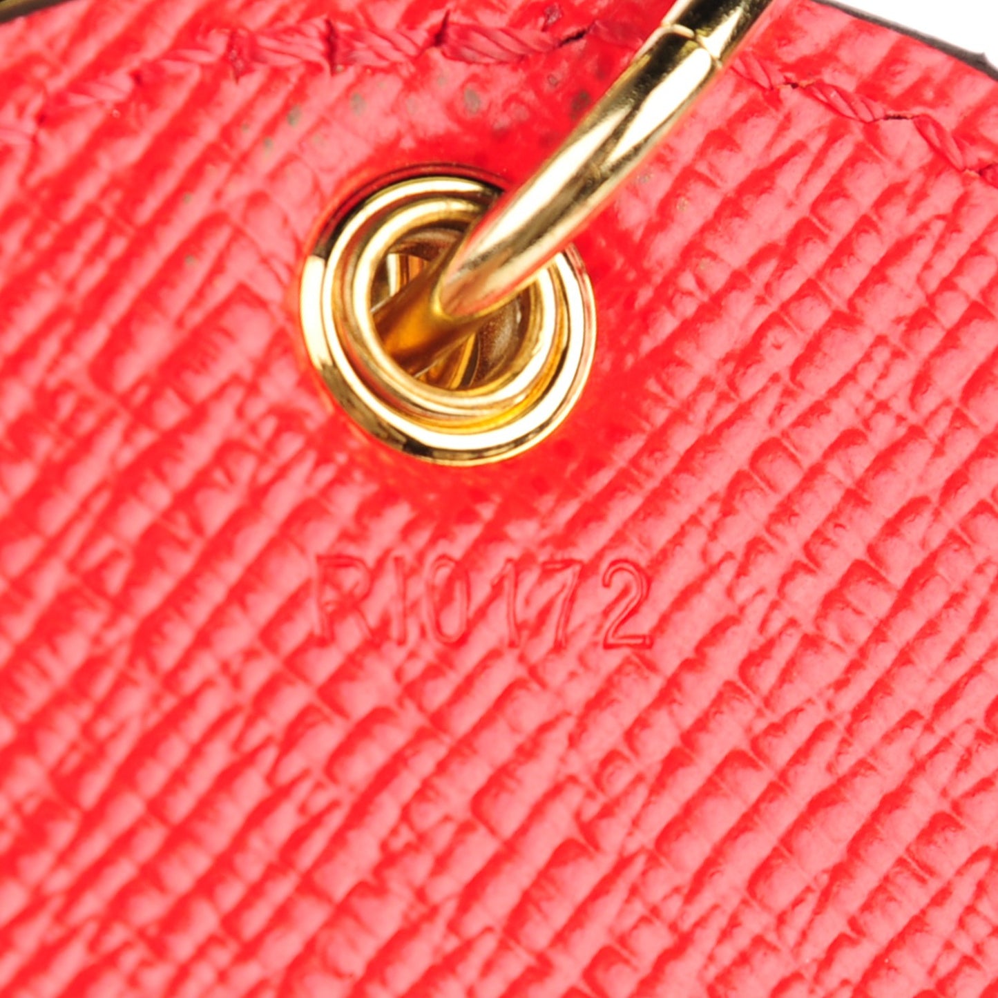 Monogram Kusama Pumpkin Dots Key Holder Red