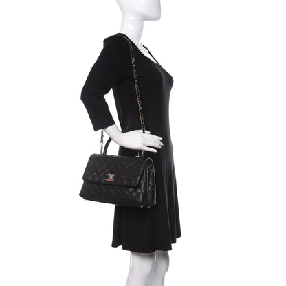 Chanel Caviar Quilted Small Coco Handle Flap Black 2 of 11