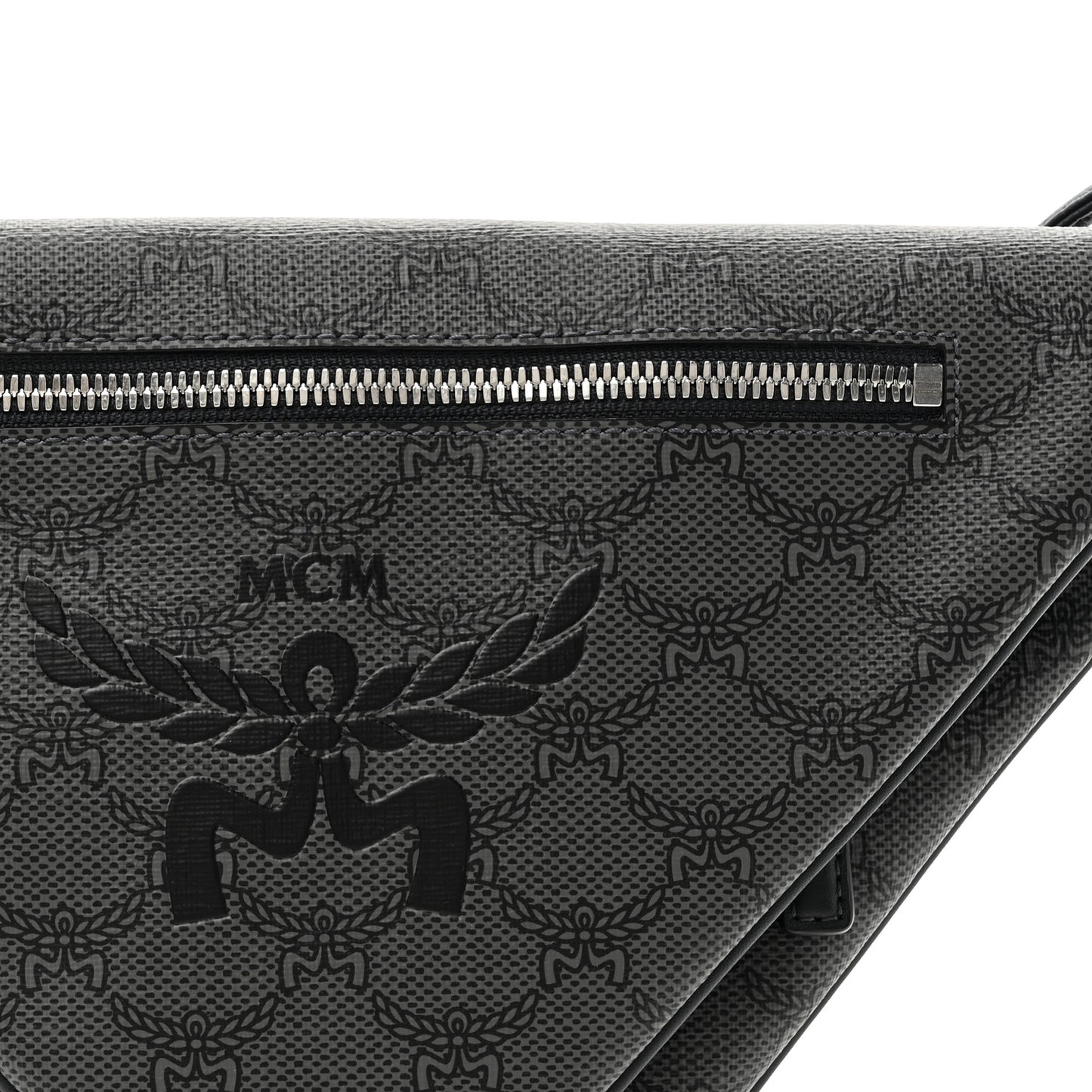 Lauretos Nappa Himmel Triangle Crossbody Bag Dark Grey