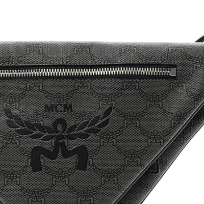 MCM Lauretos Nappa Himmel Triangle Crossbody Bag Dark Grey 9 of 11