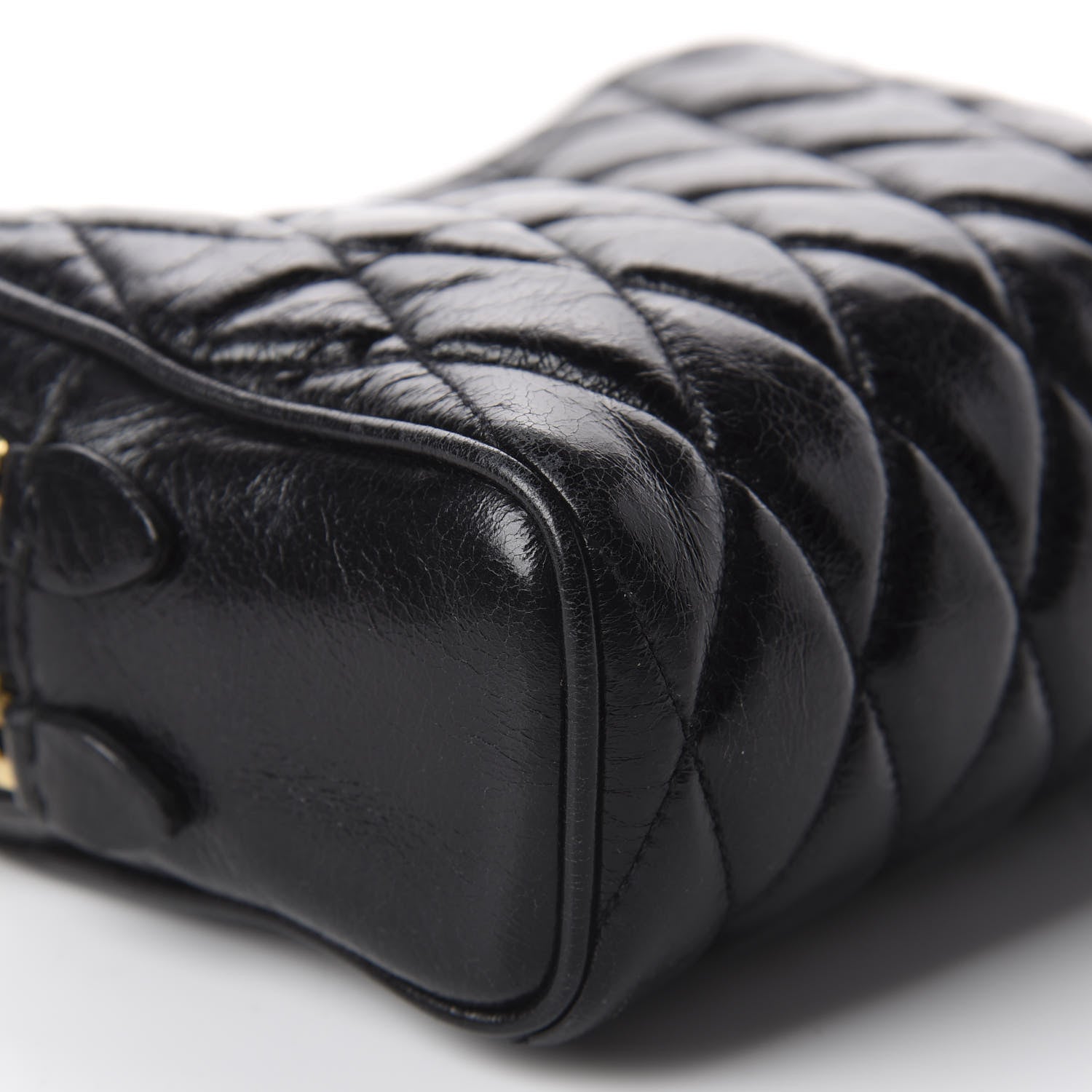 Miu Miu Vitello Shine Quilted Camera Bag Black 5 of 8