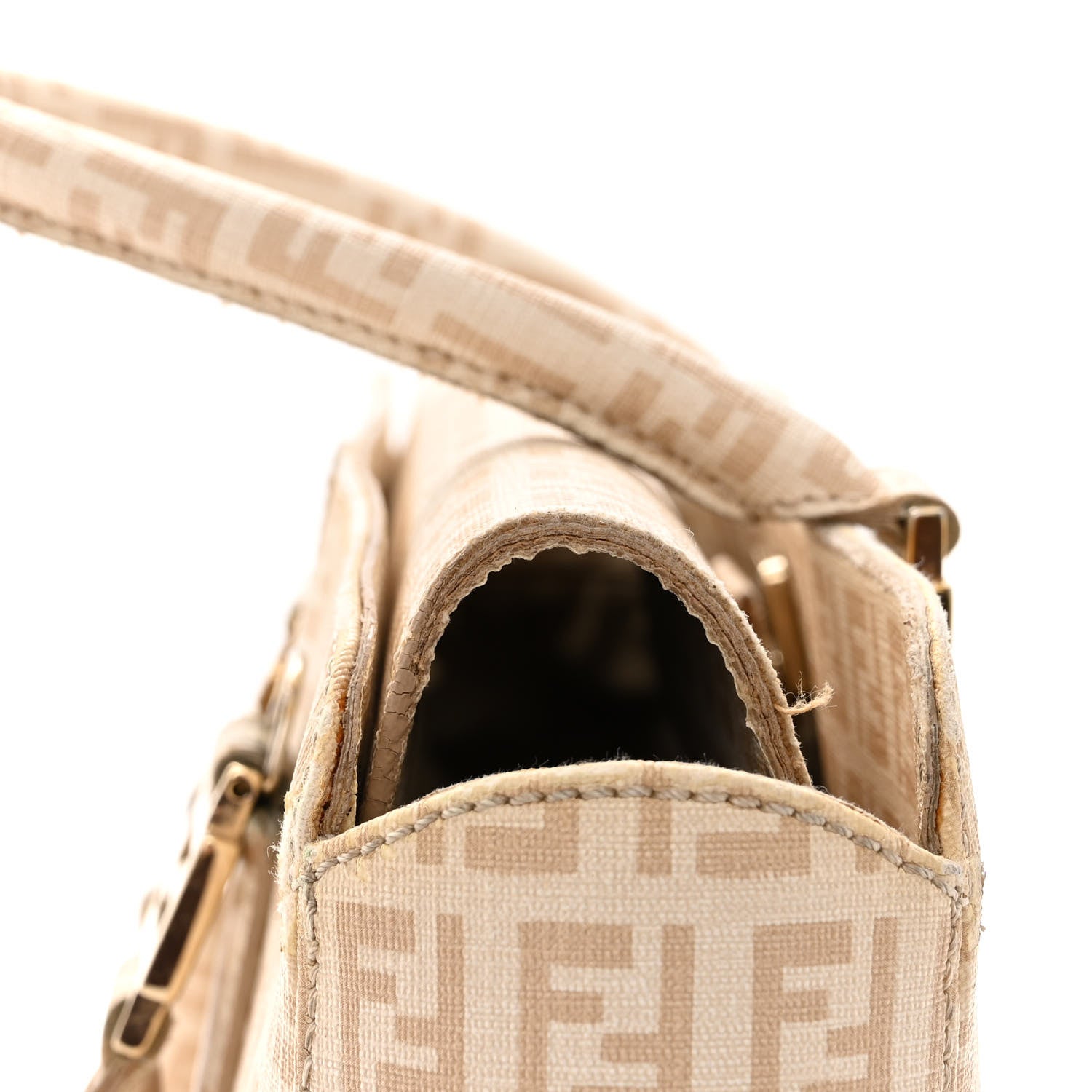Fendi Zucchino Spalmati Forever Tote Crema Ecru 1298470 – FASHIONPHILE