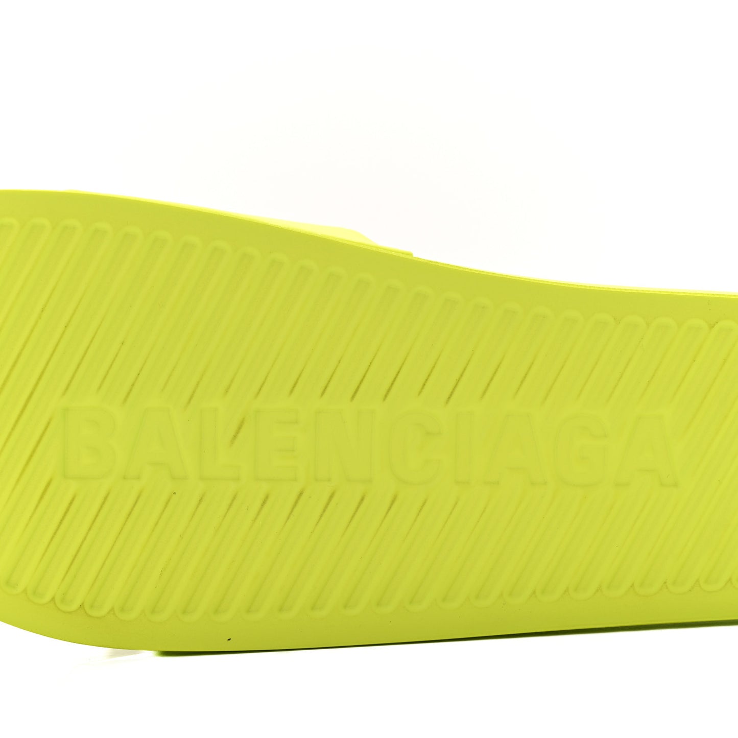 Rubber Mens Logo Pool Slide Sandals 44 Fluo Yellow