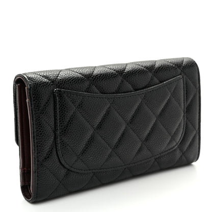 Chanel Caviar Quilted Large Flap Wallet Black 3 of 12