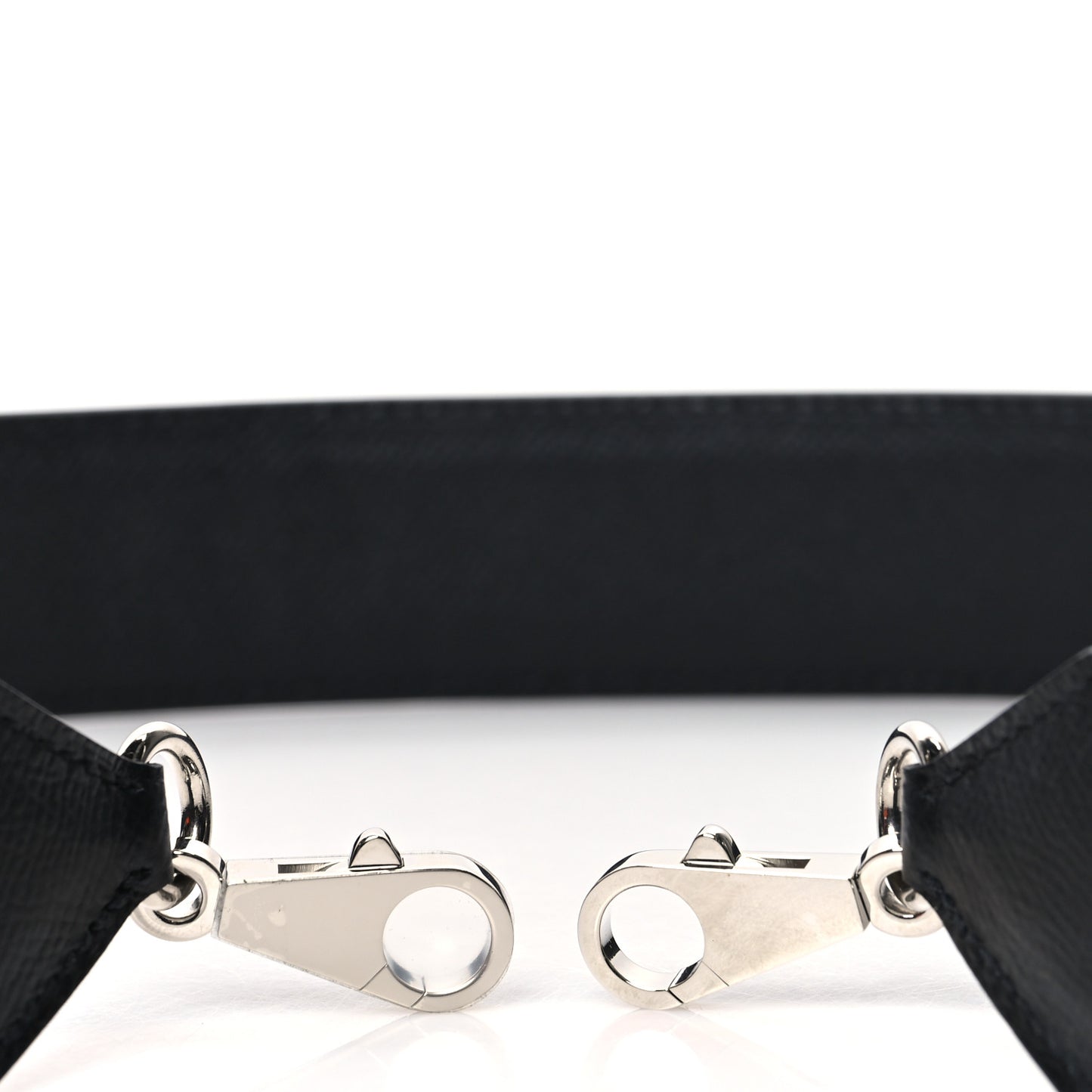 Epsom 30mm Hexagone Tressage Shoulder Strap Black Craie
