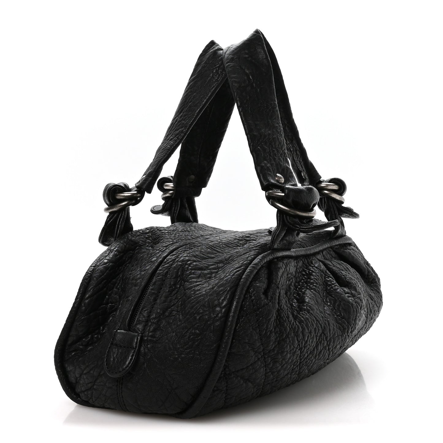 Distressed Lambskin Le Marais Bowler Black