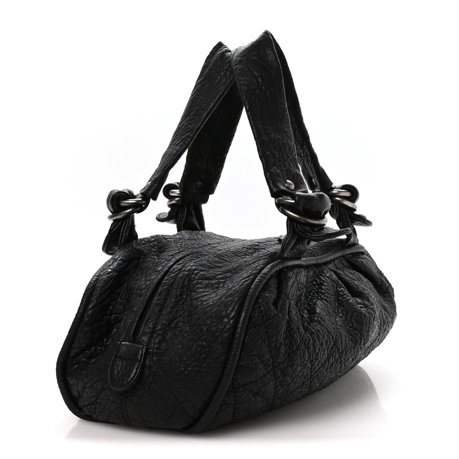 Chanel Distressed Lambskin Le Marais Bowler Black 3 of 11