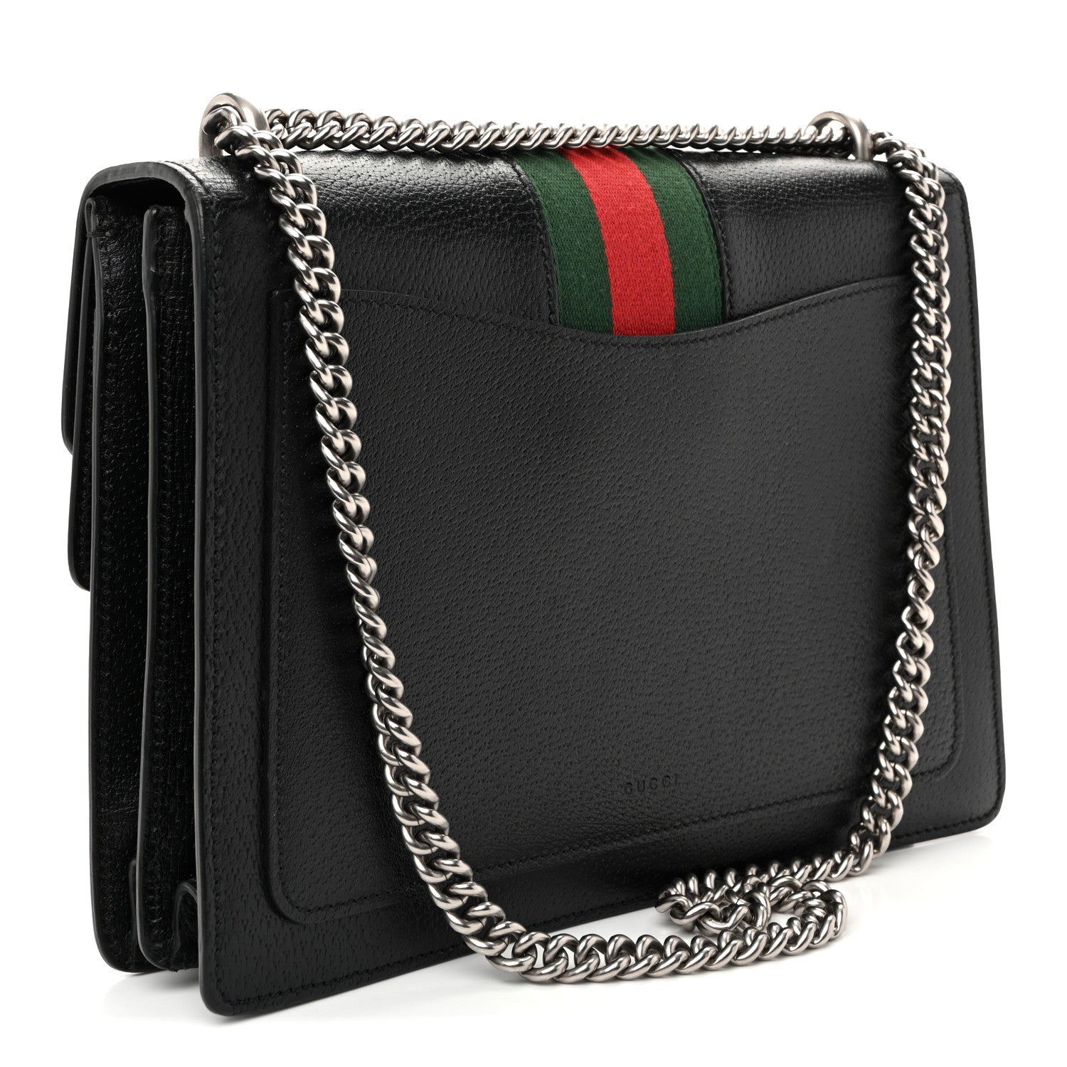 Gucci Calfskin Web Medium Dionysus Shoulder Bag Black 3 of 11