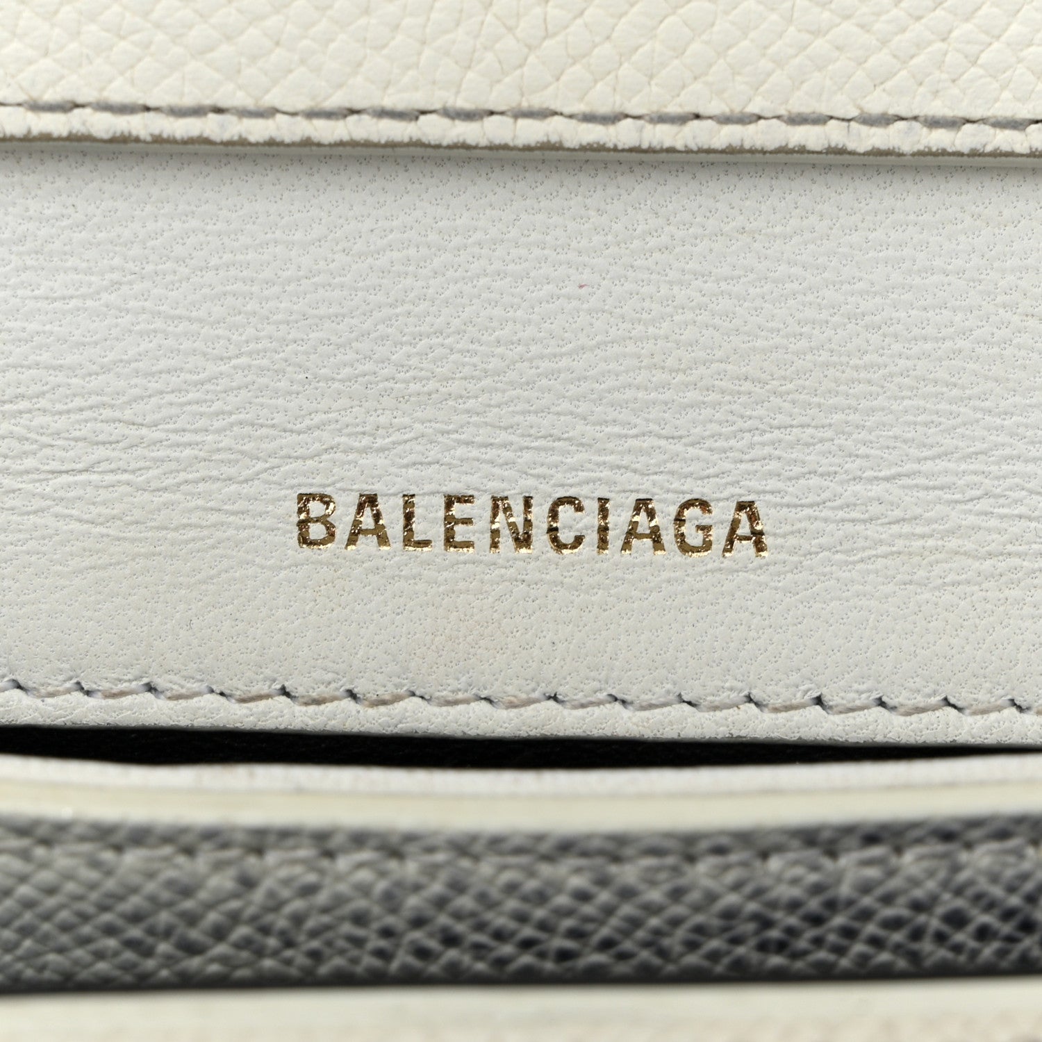 Balenciaga Grained Calfskin Logo Print Ville Day Bag XS White 6 of 14