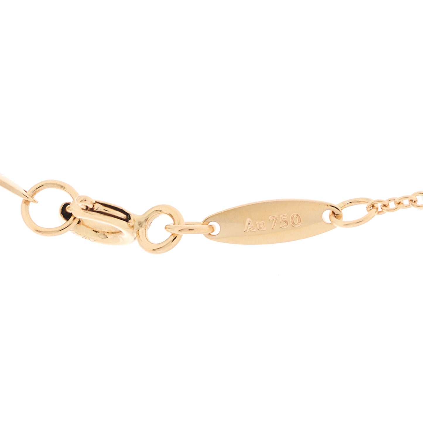 18K Rose Gold Diamond .03ct Elsa Peretti Diamonds by the Yard Pendant Necklace