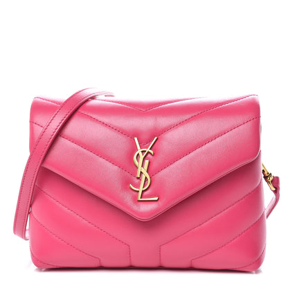 Saint Laurent Calfskin Y Quilted Monogram Toy Loulou Crossbody Bag Freesia 1 of 10