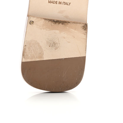 Hermes Box Calfskin Oran Sandals 39.5 Gold 11 of 12