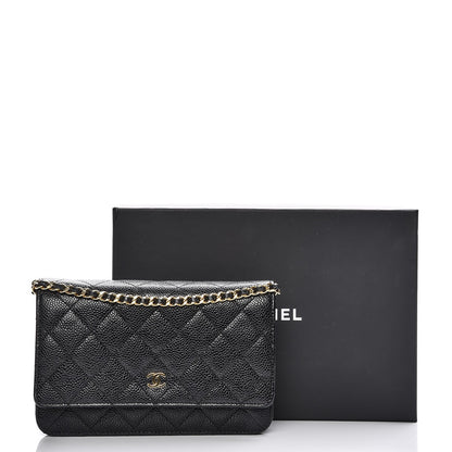 Chanel Caviar Quilted Wallet On Chain WOC Black 10 of 10