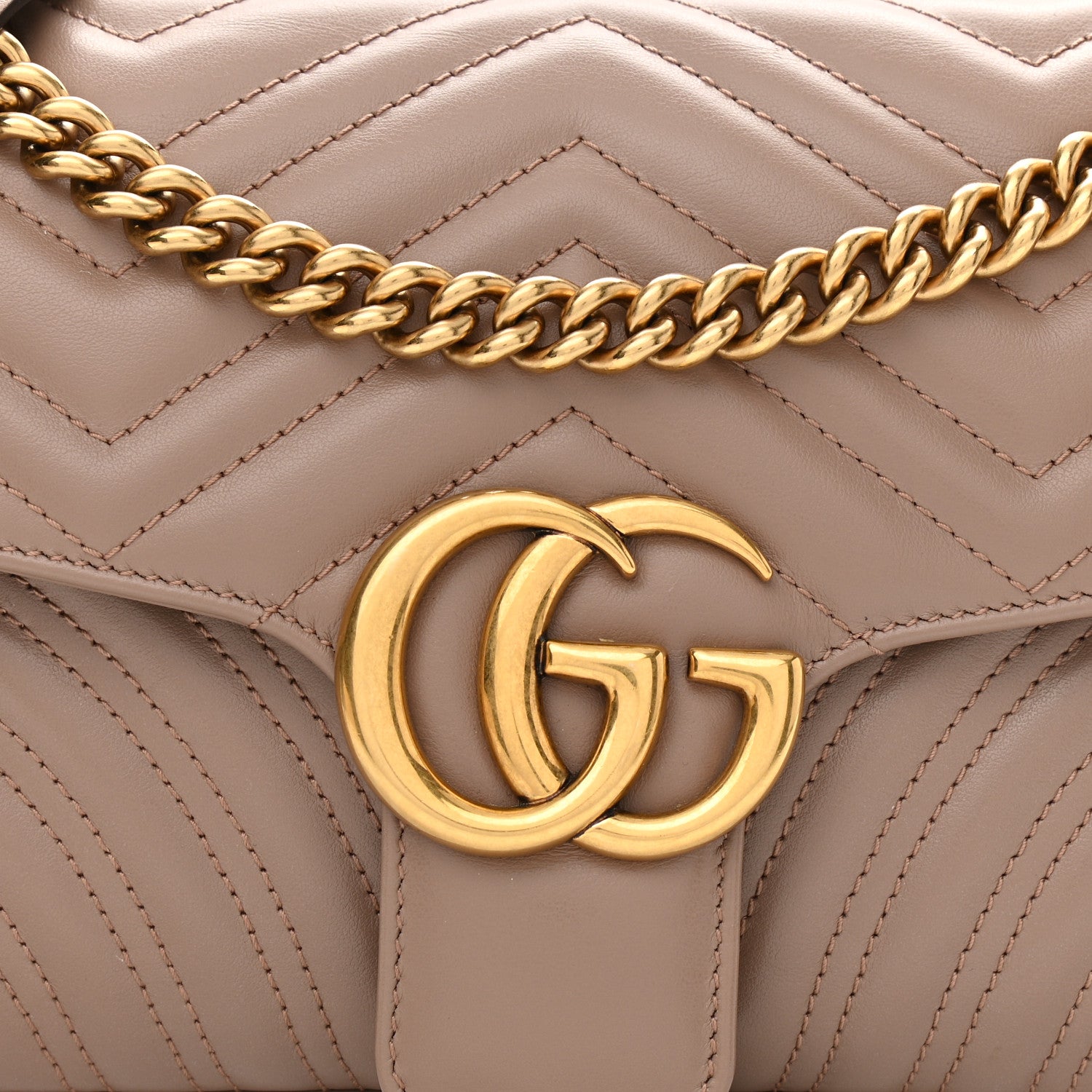 Gucci Calfskin Matelasse Small GG Marmont Shoulder Bag Porcelain Rose 8 of 11